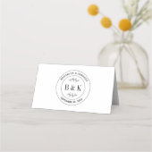 Bloemige Fun Monogram Trouw Koppel Naam (Achterkant)