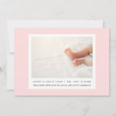 Bloemige geboorteaankondigingen voor babymeisjes kaart (Achterkant)