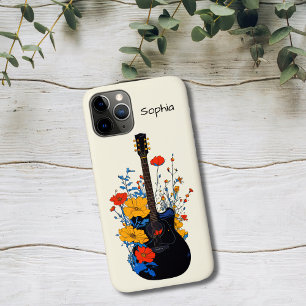 Bloemige Gitaar Kunst iPhone 11 Pro Hoesje