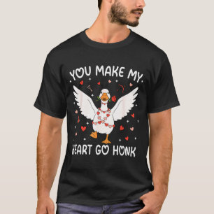 Bloemige Grappige Domme Gans Je Laat Mijn Hart Toe T-shirt