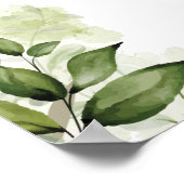 Bloemige groene verlovingsfeest welkomstbord poster (Hoek)