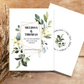 Bloemige groenvoorziening Save The Date uitnodigin Kaart