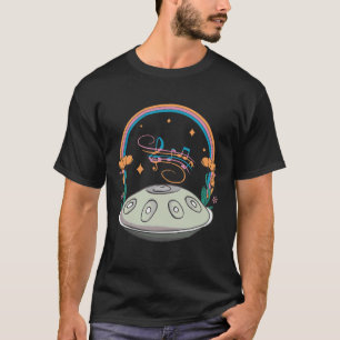 Bloemige Handpan Hang Drum Yoga Muziekinstrument T-shirt