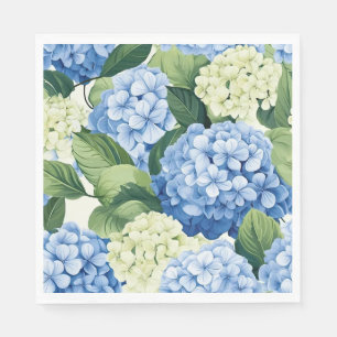 Bloemige Hortensia Papieren Servetten