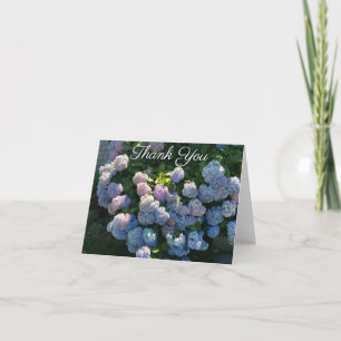 Bloemige Hydrangea Dankkaartjes Leeg Binnenkant Bedankkaart
