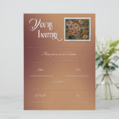 Bloemige invuluitnodiging kaart (Staand voorkant)