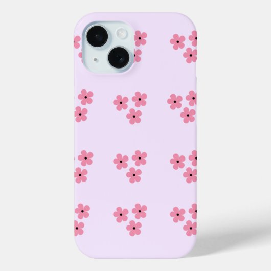 Bloemige iPhone 15 Hoes (Achterkant)