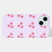 Bloemige iPhone 15 Hoes (Achterkant (horizontaal))
