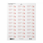 Bloemige Kersenbloesem Roze Wit | Trouwen Etiket (Full Sheet)
