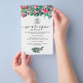 Bloemige Kerstprijzen logo We zijn open Flyer (Hand)