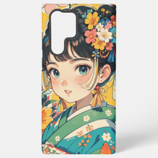 Bloemige Kimono Elegantie Samsung Galaxy Hoesje