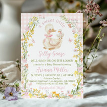 Bloemige Kleine Dwaas Meisje Baby Shower