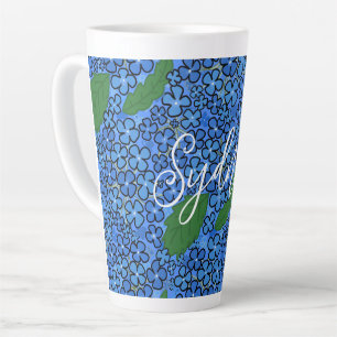 Bloemige Kunst Persoonlijke Naam Latte Mok