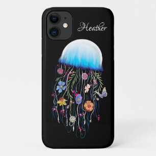 Bloemige kwal iPhone 11 hoesje
