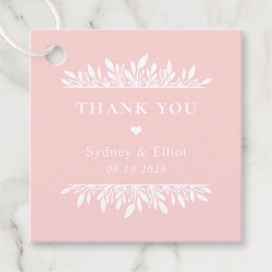 Bloemige labels UITGEBREIDE KLEUR Bruiloftsgeschen (Voorkant)