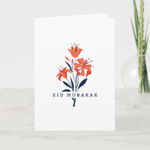 Bloemige lelie Eid   Verjaardag   Moederdag enz. Kaart