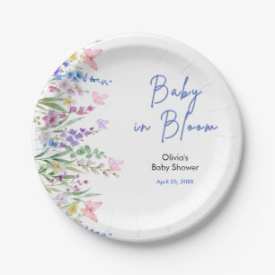 Bloemige lente Baby in Bloom Baby Shower Papieren Bordje