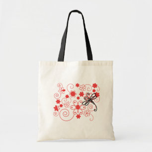 Bloemige Libelle Kunst Tote Bag