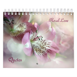 Bloemige liefdescitatencalender kalender
