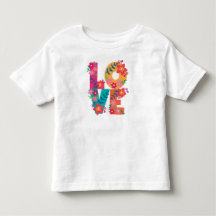 Bloemige LOVE Peuter T-shirt