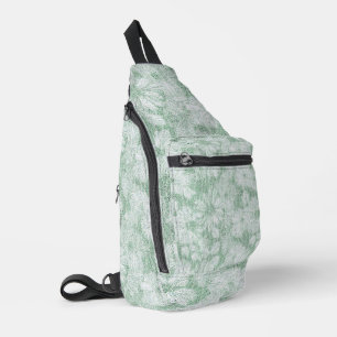 Bloemige Madeliefje Fluwelen Mintgroen Sling Bag