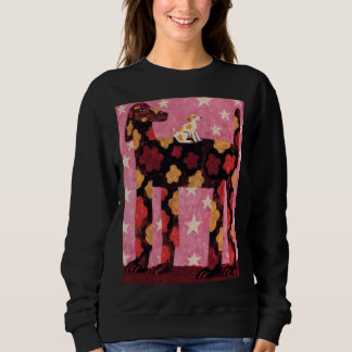 Bloemige Mama Hond Met Puppy T-shirt Sterren