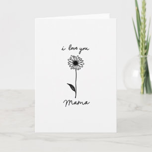 Bloemige Mama Ik Hou van Jou Kaart