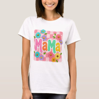Bloemige Mama Shirt, Cute Moeder Shirt, Moederdag T-shirt