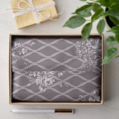 Bloemige mand tissuepapier van houtskool (Geschenk)