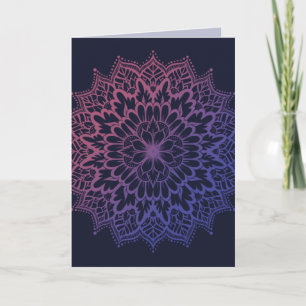 Bloemige Mandala Bloem Yoga Kaart