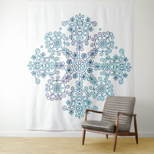Bloemige Mandala Wandkleed