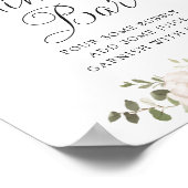 Bloemige Mauve Blush Elegante Trouw Mimosa Bar Poster (Hoek)