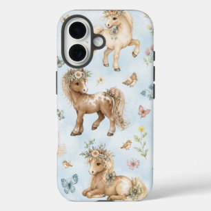 Bloemige Miniatuur Pony Hoesje voor Telefoon