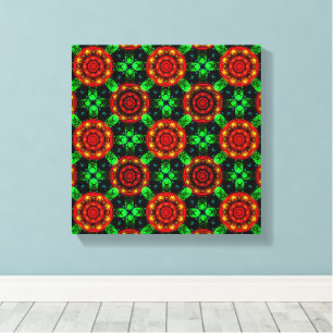 Bloemige Moderne Boho Elegante Abstracte Patroon # Canvas Afdruk