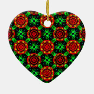Bloemige Moderne Boho Elegante Abstracte Patroon # Keramisch Ornament