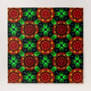 Bloemige Moderne Boho Elegante Abstracte Patroon # Legpuzzel