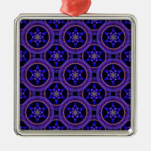 Bloemige Moderne Boho Elegante Abstracte Patroon # Metalen Ornament