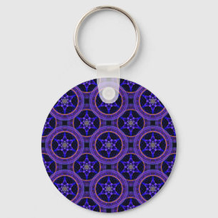 Bloemige Moderne Boho Elegante Abstracte Patroon # Sleutelhanger