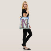 Bloemige Monogram N Tote Tas (Op model)