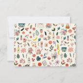 Bloemige Natuur Aangepaste Naam  Bedankkaart (Achterkant)