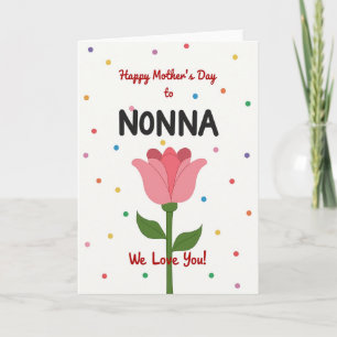 Bloemige Nonna Moederdagkaart Kaart