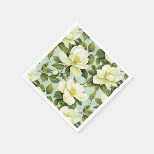 Bloemige papieren servetten (Hoek)