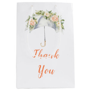 Bloemige Paraplu Baby Shower Medium Cadeauzakje