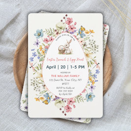 Bloemige Pasen Brunch & Eieren zoeken Kaart