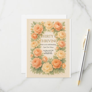 Bloemige Pastelbloesems RSVP Kaartje