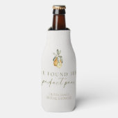 Bloemige perfecte peerse bruiloftfeest blikjeskoeler (Fles Voorkant)