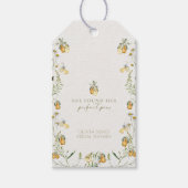 Bloemige perfecte peerse bruiloftsdouche cadeaulabel (Voorkant)