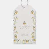 Bloemige perfecte peerse bruiloftsdouche cadeaulabel (Achterkant)