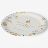 Bloemige perfecte peper bruiloftsborrel papieren bordje (Gekanteld)