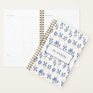 Bloemige planner met harde kaft